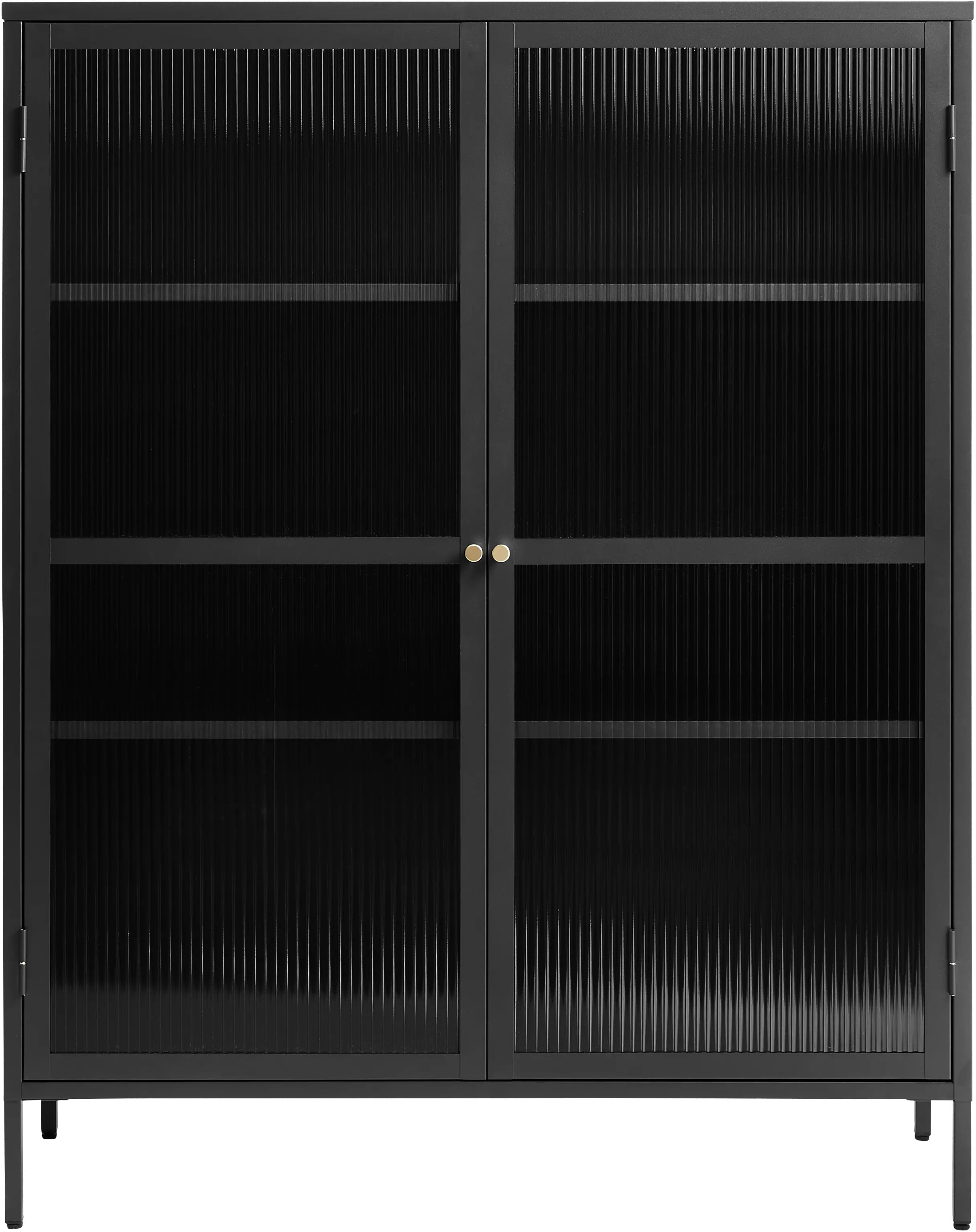 Bronco Black Metal & Glass 55 Tall Display Cabinet
