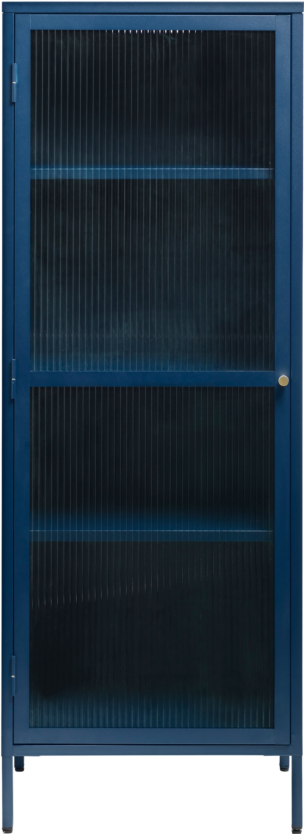 Bronco Blue Metal & Glass 63 Tall Display Cabinet