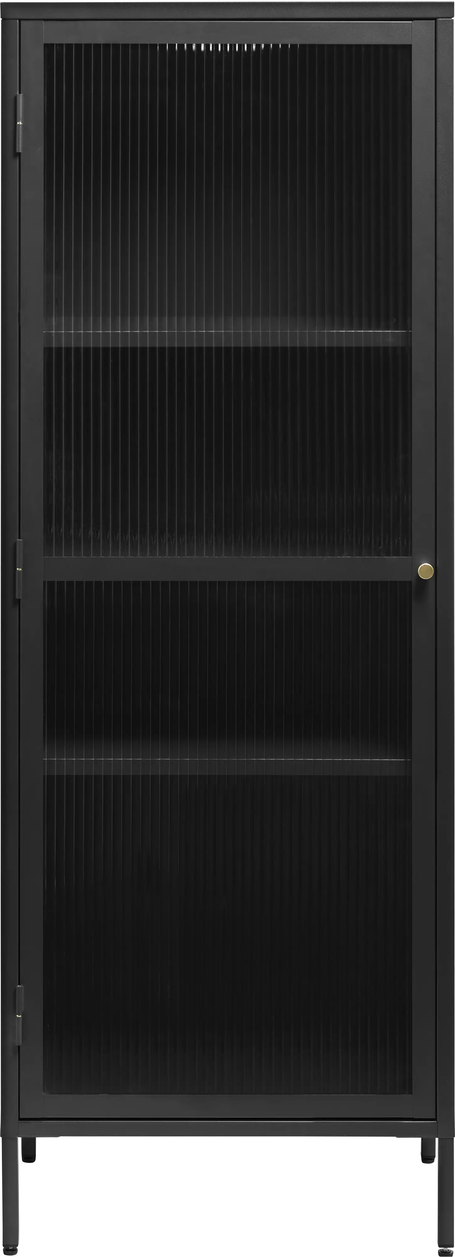 BRCO-4460-BLACK Bronco Black Metal & Glass 63 Tall Display Cabinet sku BRCO-4460-BLACK