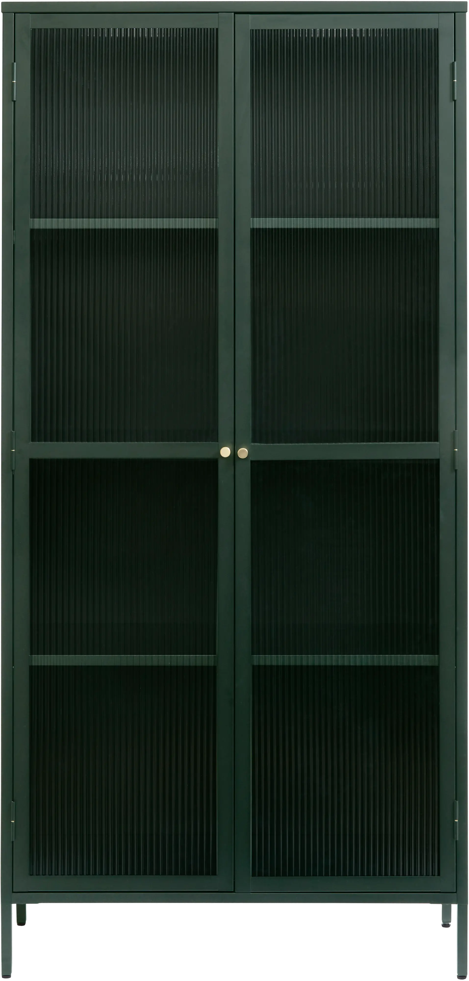 Bronco Green Metal & Glass 75 Tall Display Cabinet