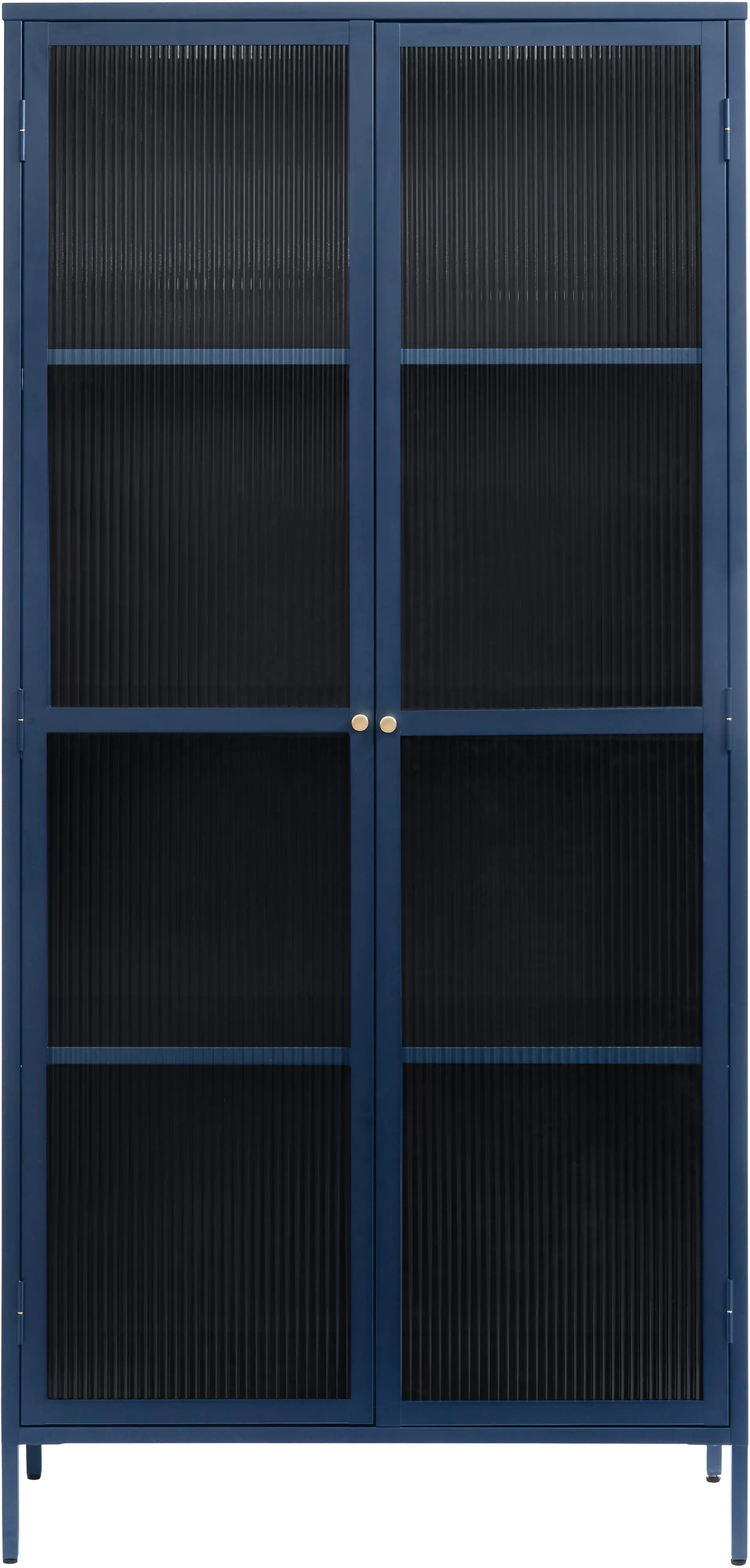 Bronco Blue Metal & Glass 75 Tall Display Cabinet