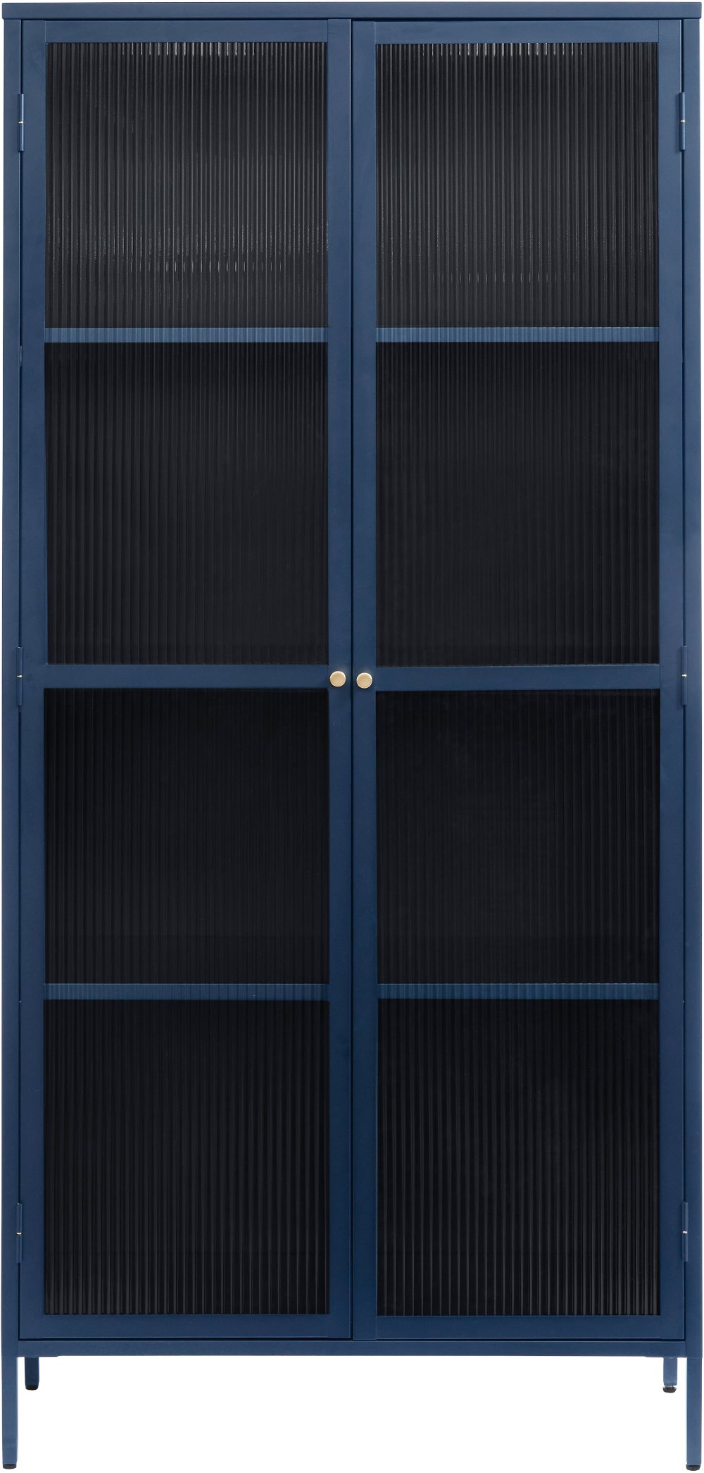 112904629 Bronco Blue Metal & Glass 75 Tall Display Cabinet sku 112904629