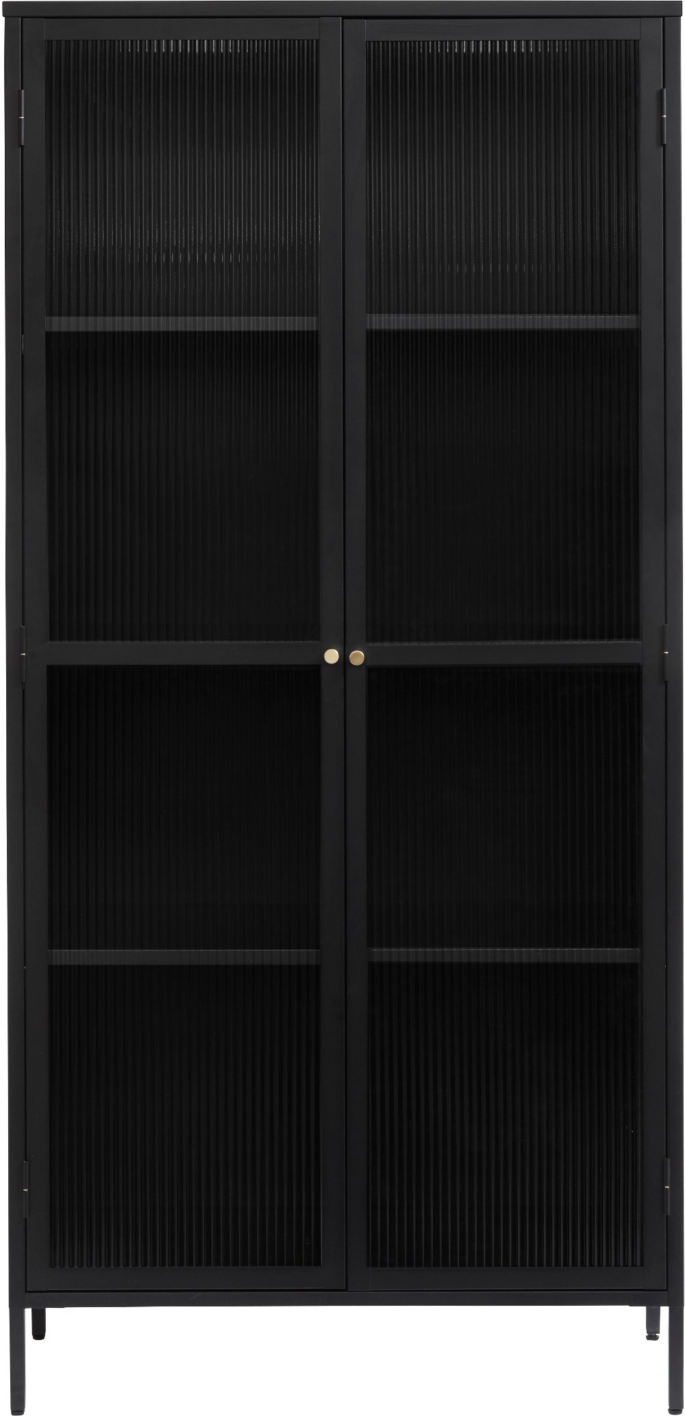 112904637 Bronco Black Metal & Glass 75 Tall Display Cabinet sku 112904637