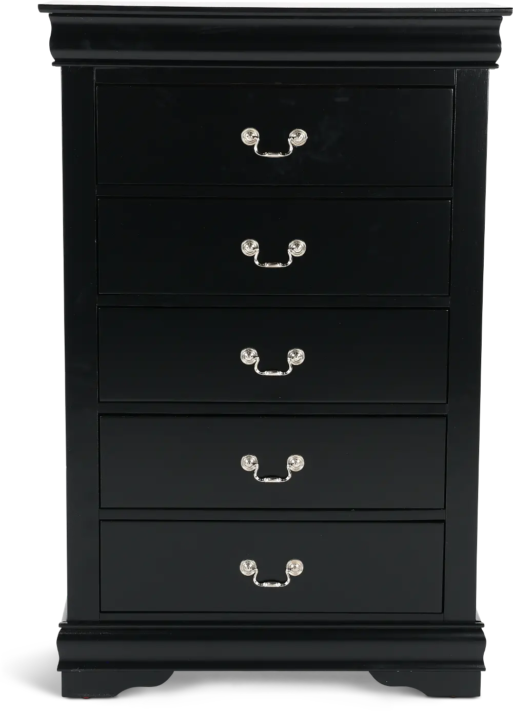Louis Black Chest of Drawers-1