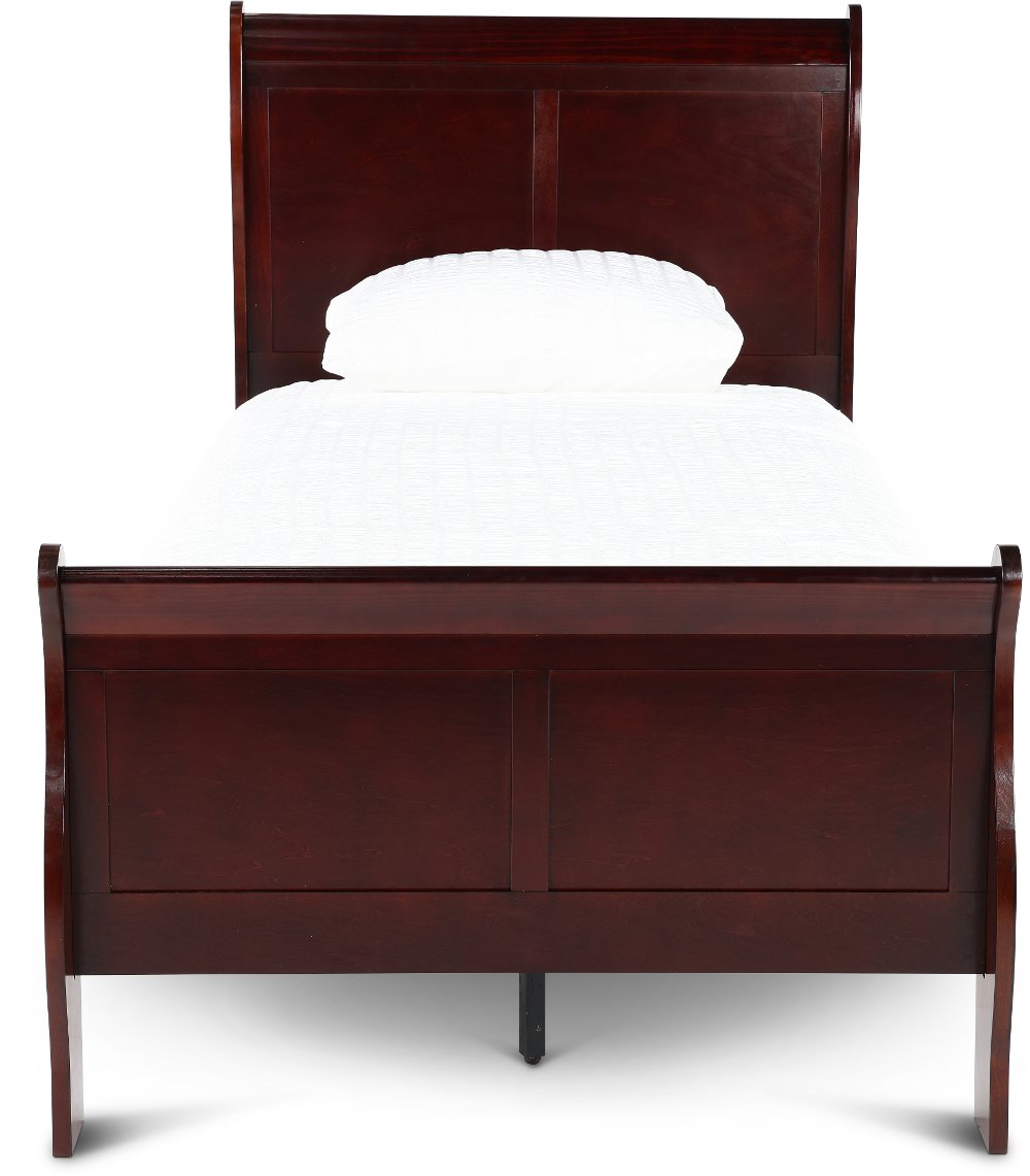 Louis Cherry Twin Sleigh Bed