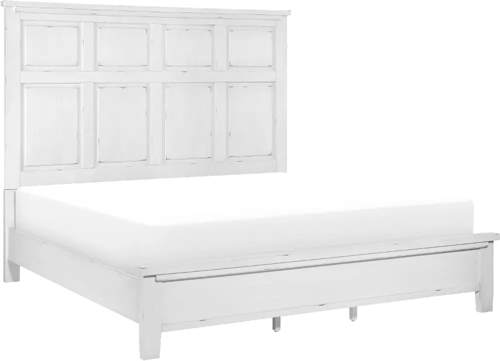 Laurelville White King Bed-1
