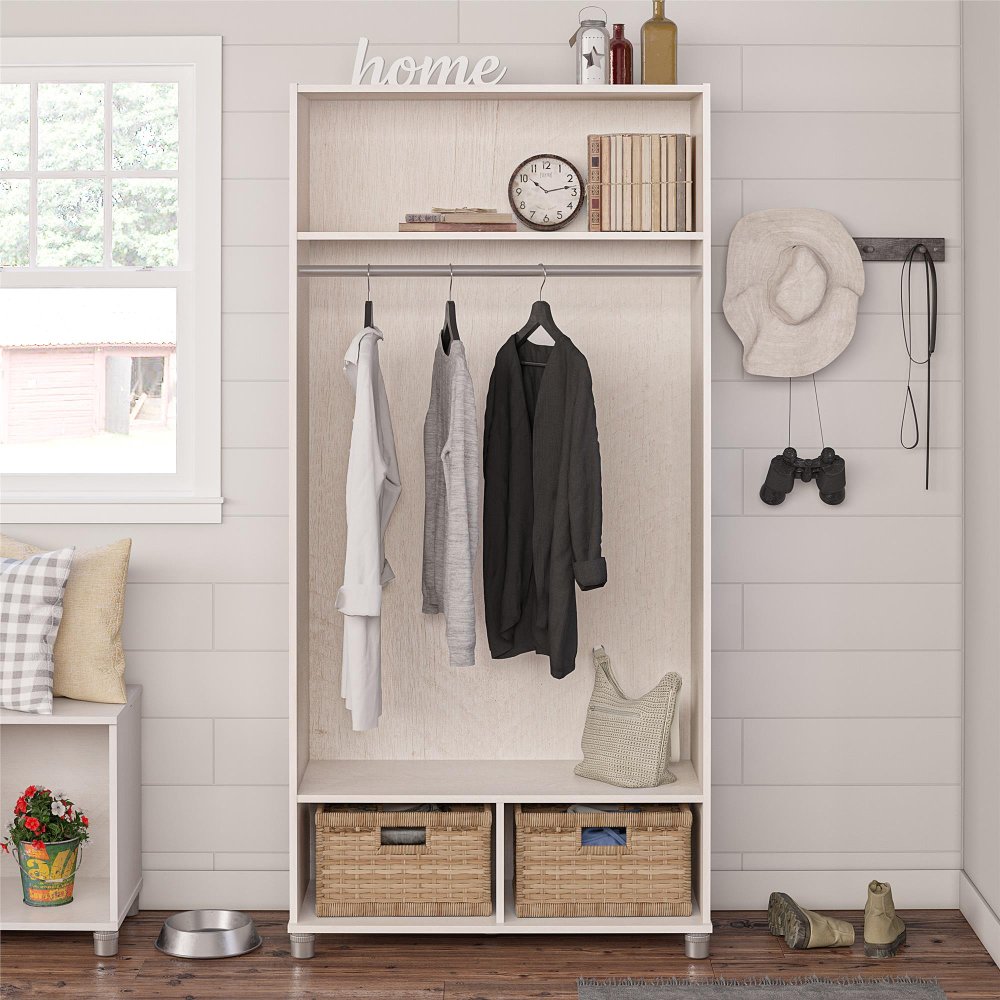 Camberly Ivory Oak 36 Mudroom Storage Cabinet