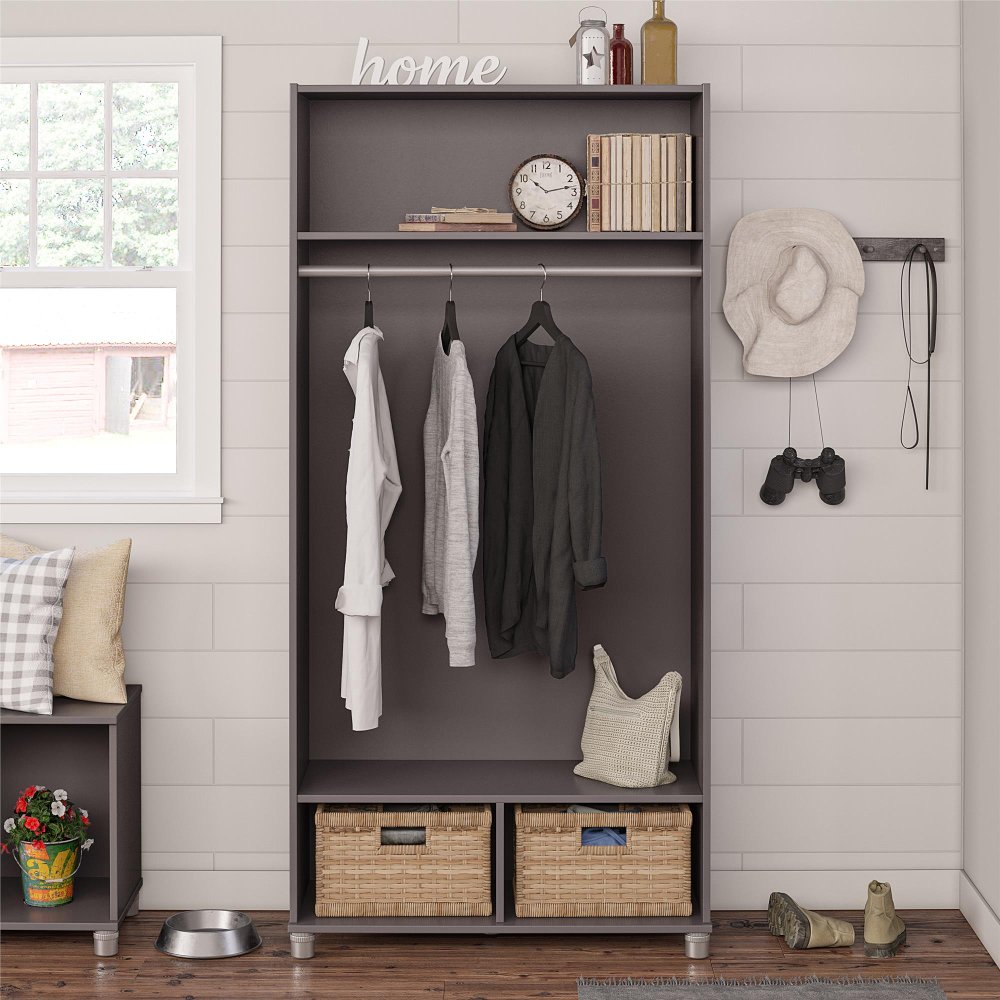 Camberly Graphite Gray 36 Mudroom Storage Cabinet