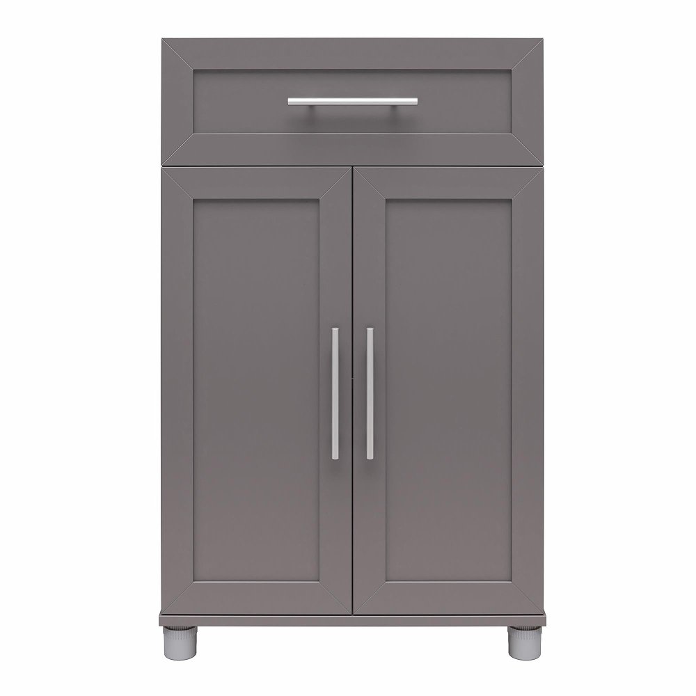 Camberly Framed Graphite Gray Storage Cabinet with Drawer