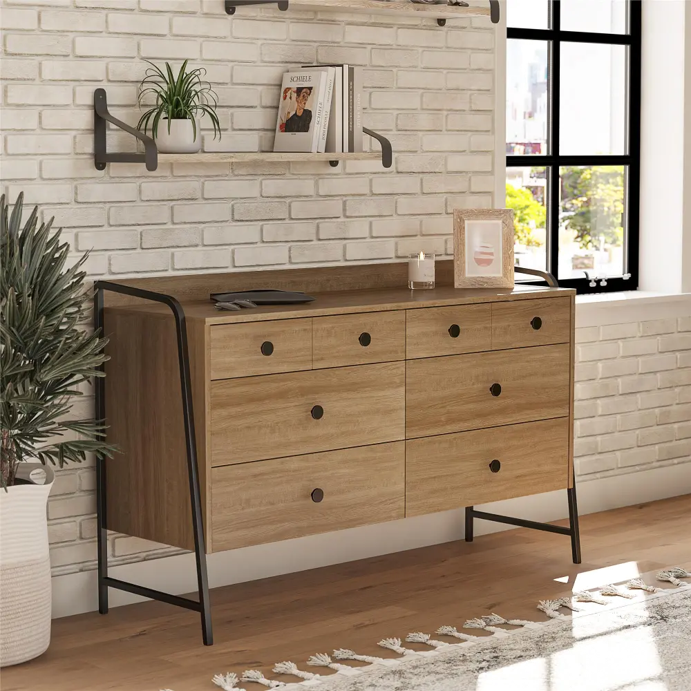 Bushwick Natural 6-Drawer Dresser-1