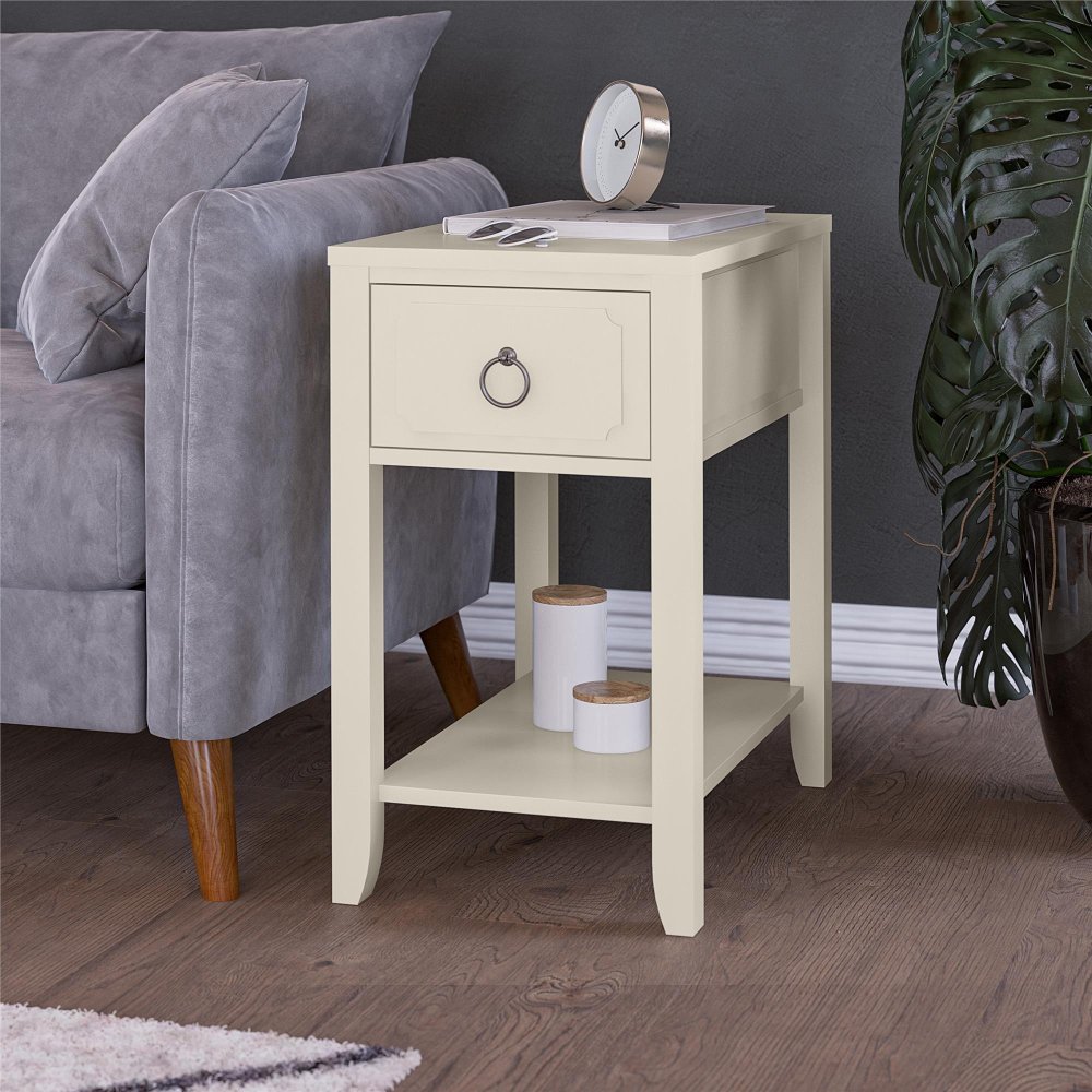 112911889 Majesty White Narrow Side Table sku 112911889