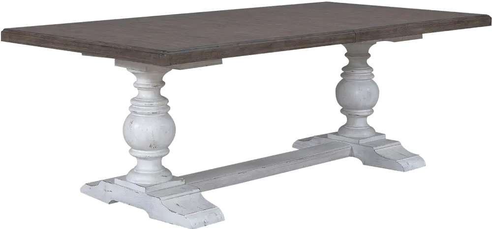 River Place White and Brown Dining Table-1