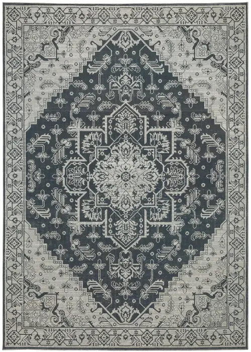 Safavieh Vintage Persian Nayim 3 x 5 Gray/Blue Indoor Distressed/Overdyed Vintage Throw Rug