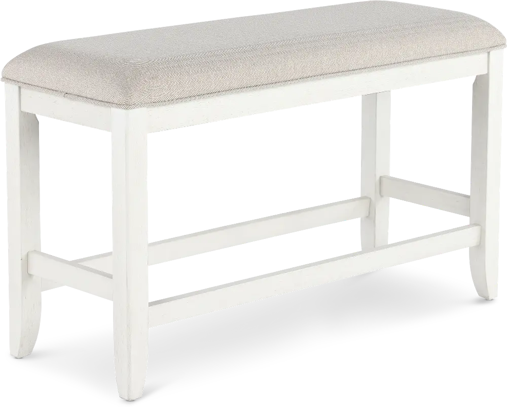 Willow White Counter Height Dining Bench-1