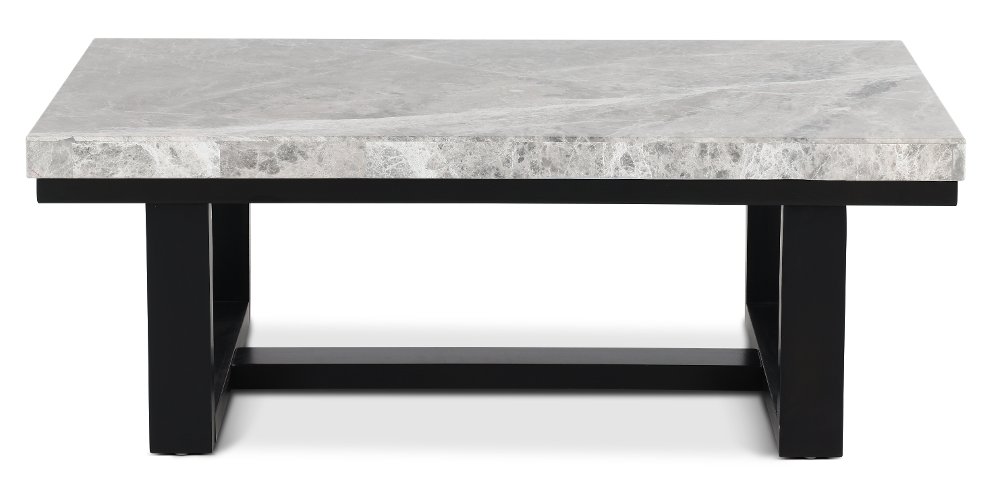 Luca Black and Gray Marble Coffee Table