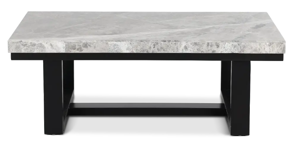 Luca Black and Gray Marble Coffee Table-1