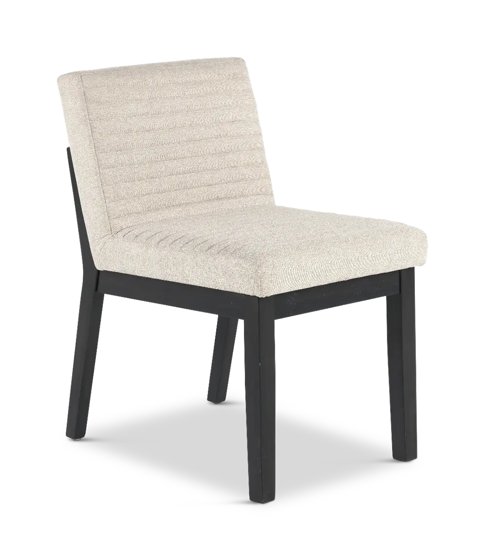 Jax Dark Brown and Light Gray Upholstered Dining Chair-1