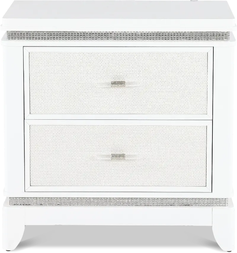 Celeste Sparkle White Nightstand