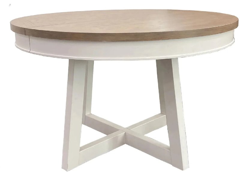 Americana White Round Dining Room Table