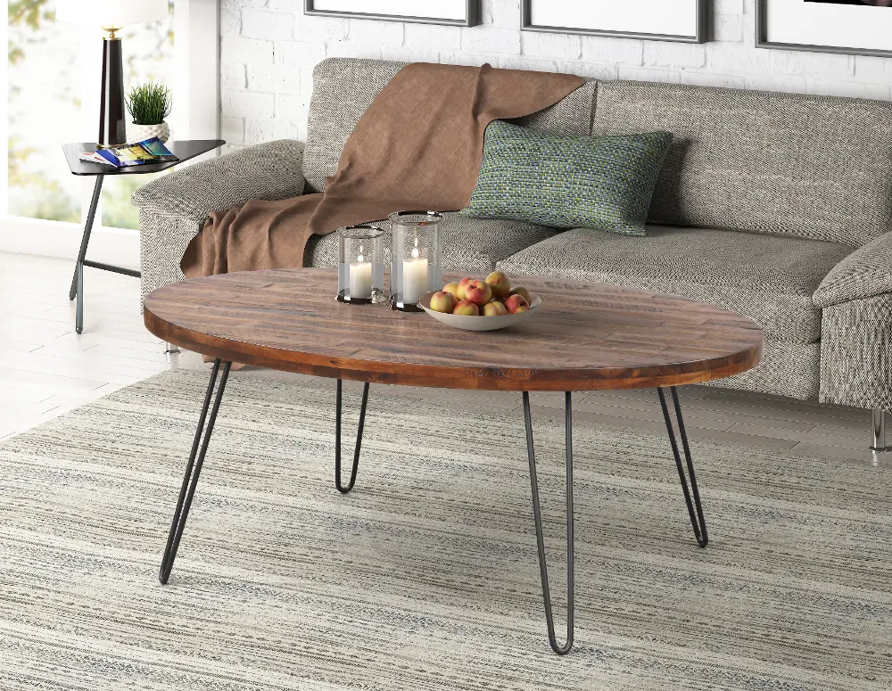 Broadmore 44  Dark Brown Oval Cocktail Table-1