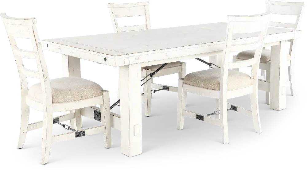 Marina White Sand 5 Piece Dining Set-1