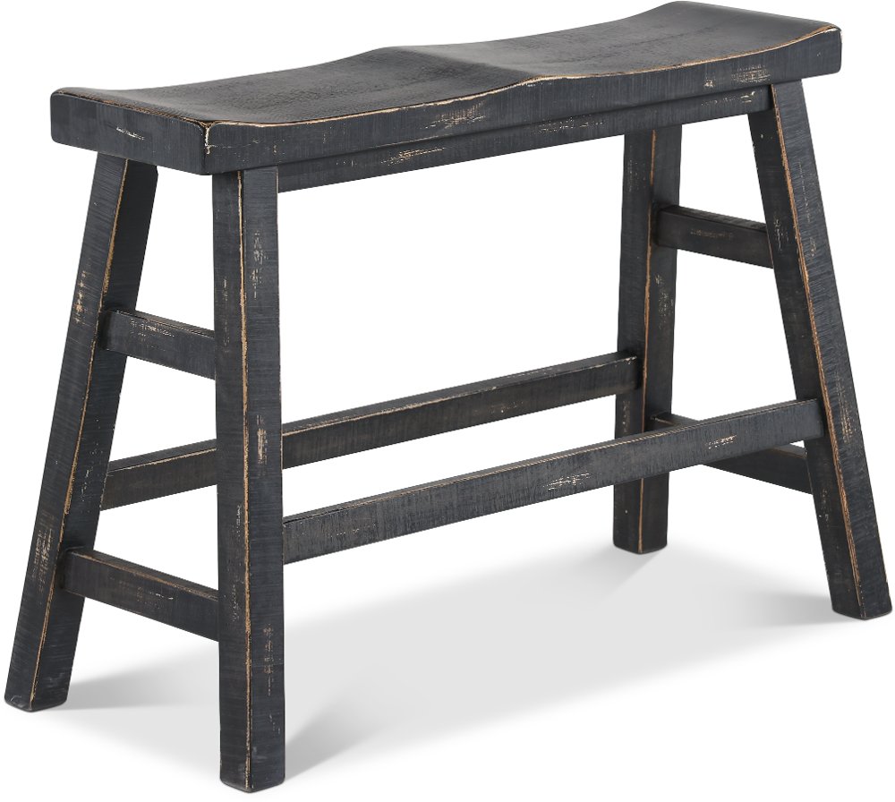 Beach Haven Black Counter Height Dining Bench