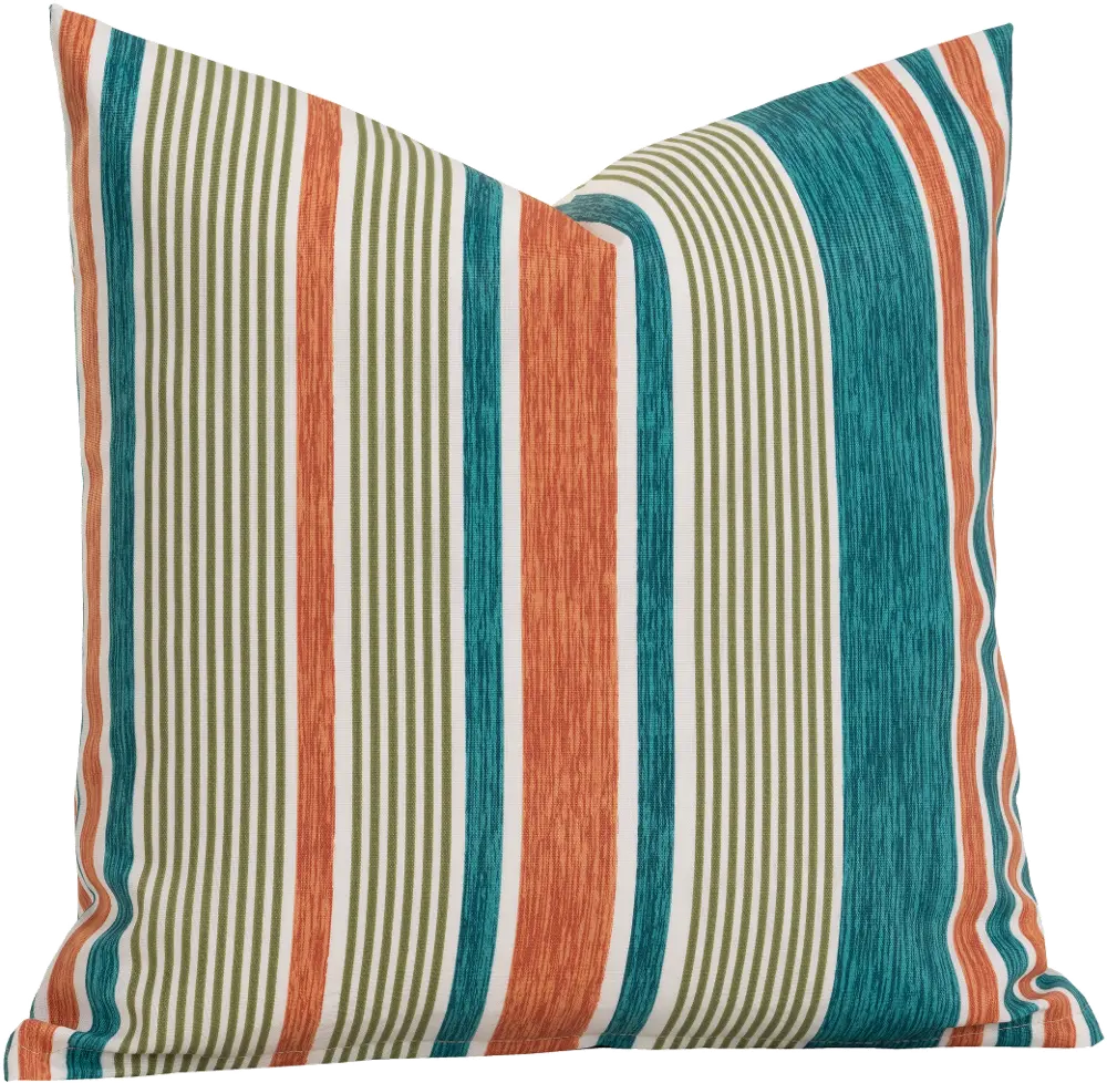 Bacall Orange, Turquoise and White Pillow-1