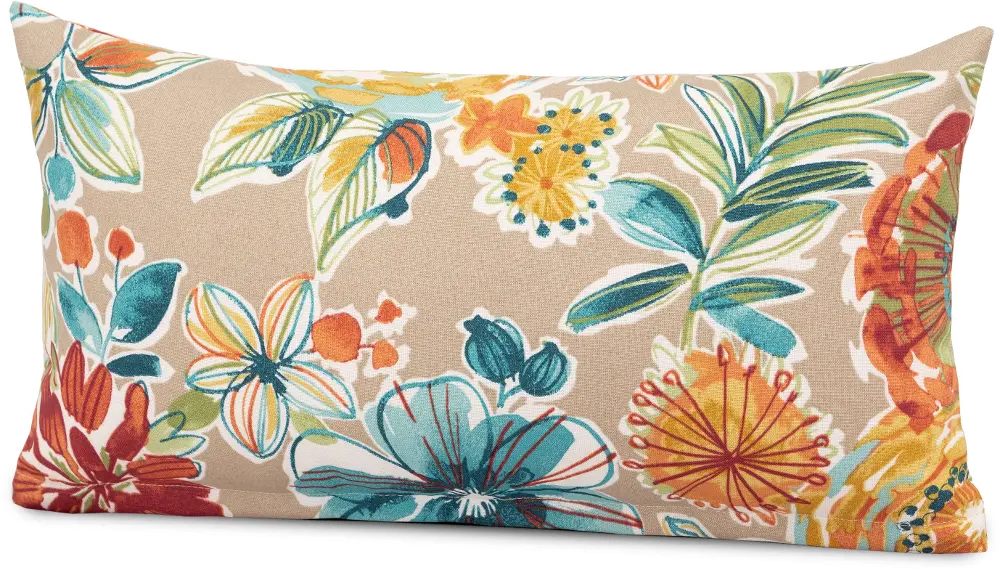 Colsen Floral Lumbar Outdoor Pillow-1