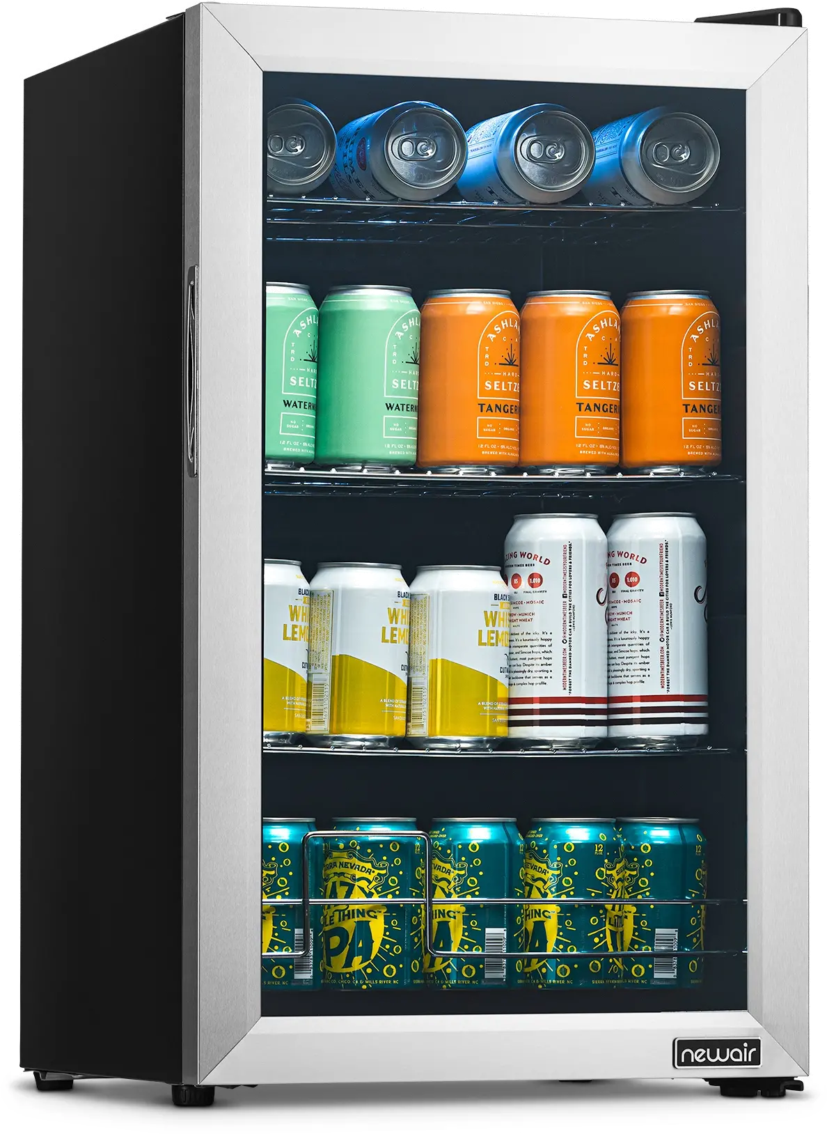 AB-1000 New Air 100 Can Beverage Fridge - Stainless Steel sku AB-1000