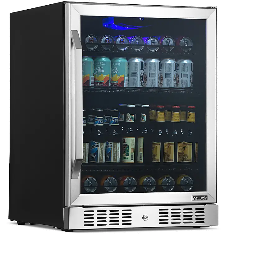 NBC177SS00 NewAir 24  Built-in or Freestanding 177 Can Beverage Fridge - Stainless Steel-1