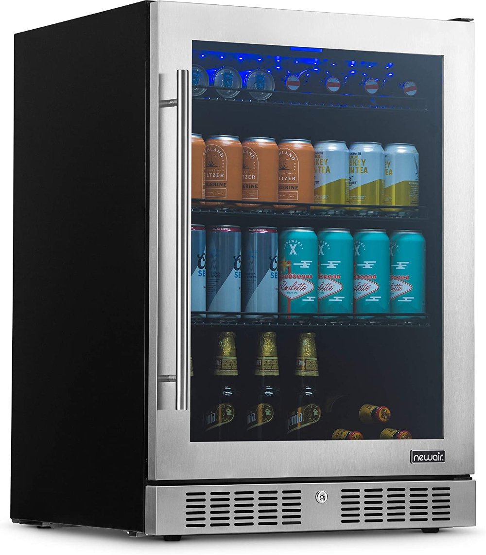 New Air 24 Built-in Premium 224 Can Beverage Fridge -...