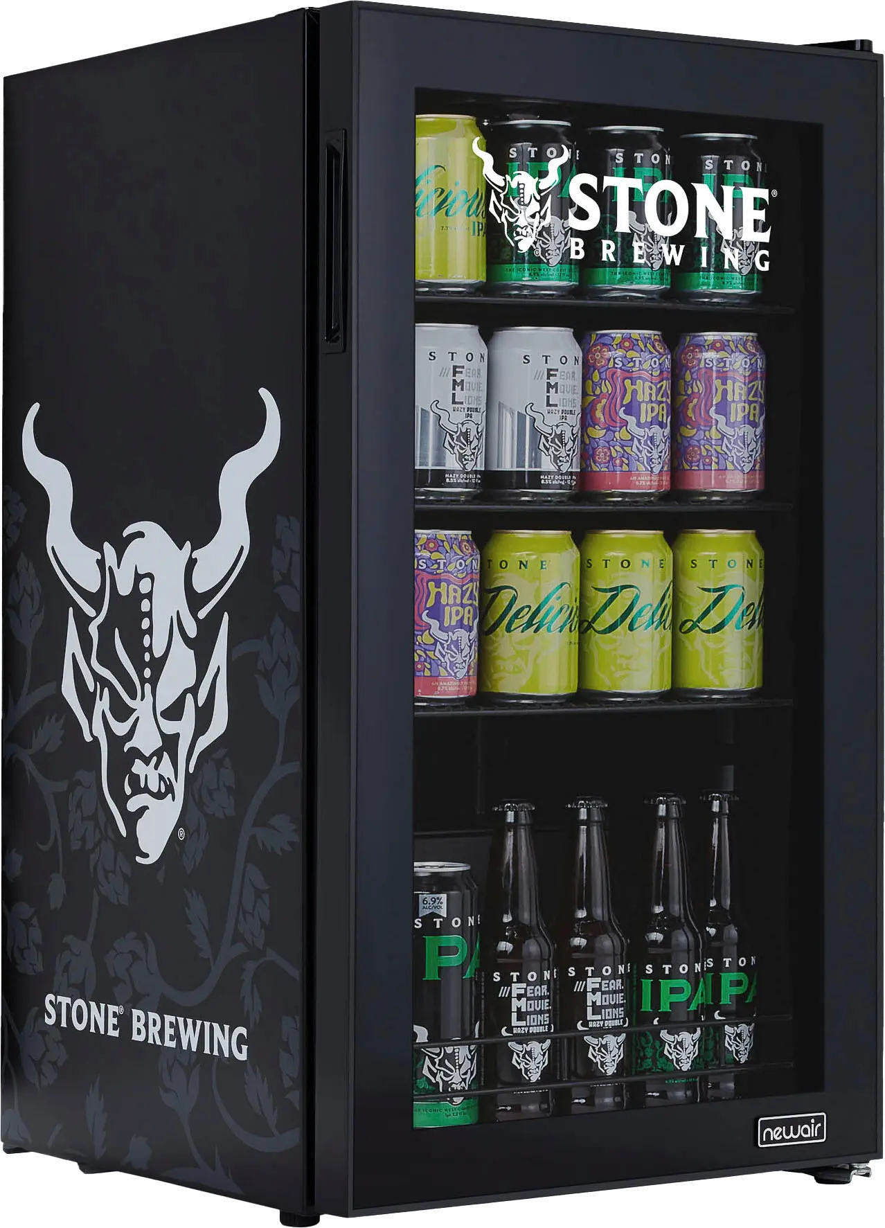 New Air Stone Brewing 126 Can Beverage Refrigerator - Black