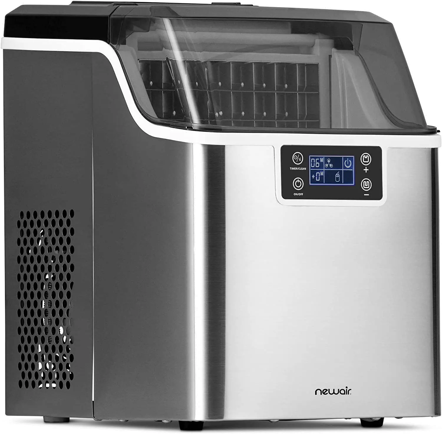 Photos - Freezer NewAir New Air Countertop Clear Ice Maker NIM045SS00 