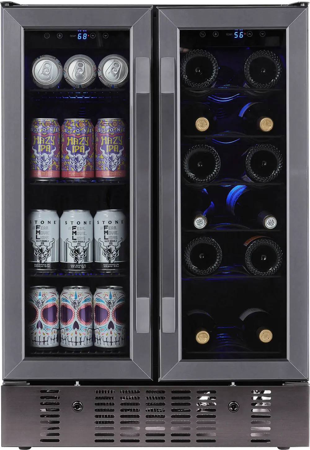 NWB076BS00 NewAir 24  Wine and Beverage Refrigerator - Black Stainless Steel-1