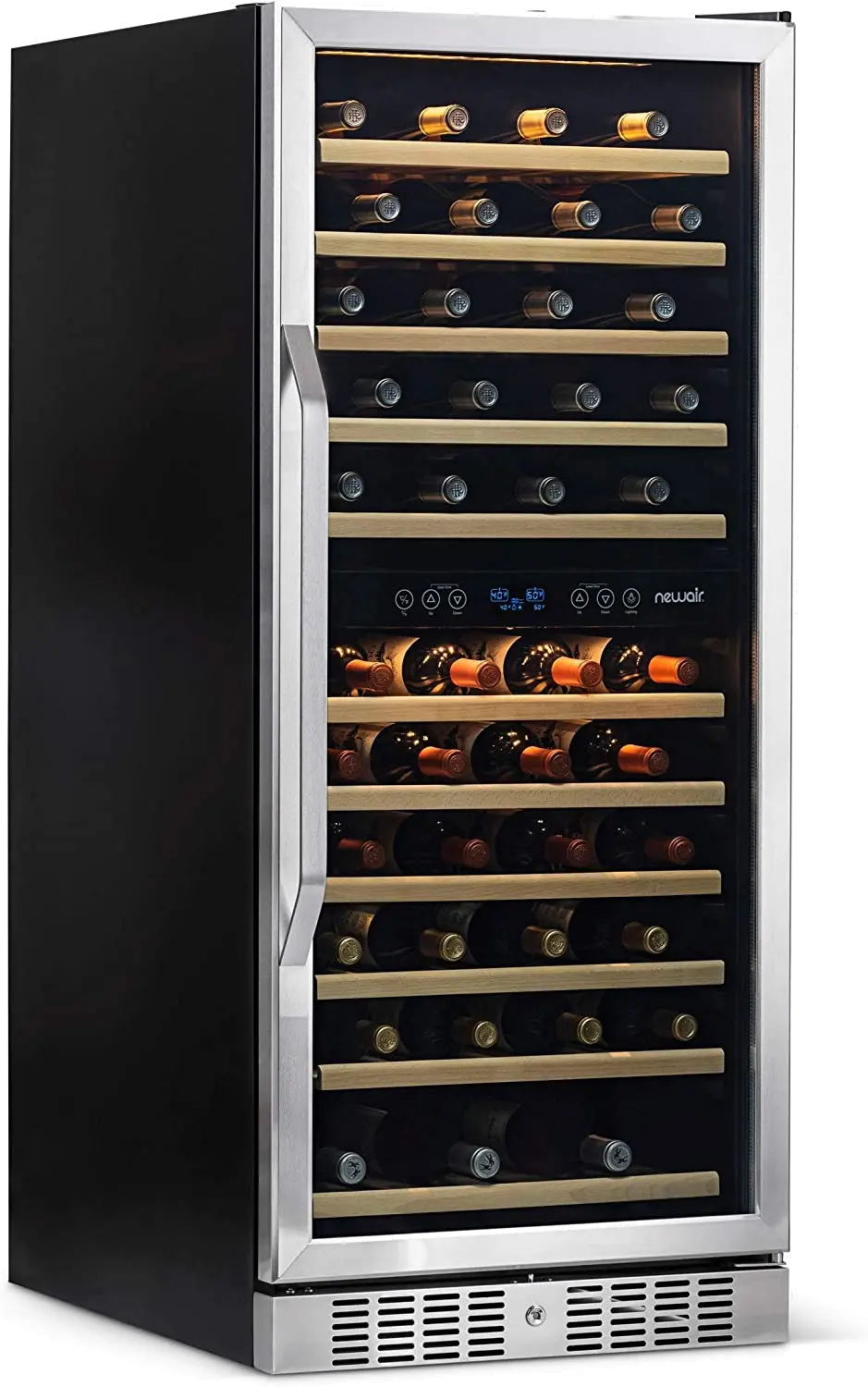 Photos - Wine Cooler NewAir New Air 116 Bottle Built-in Dual Zone Compressor Wine Fridge -... A 