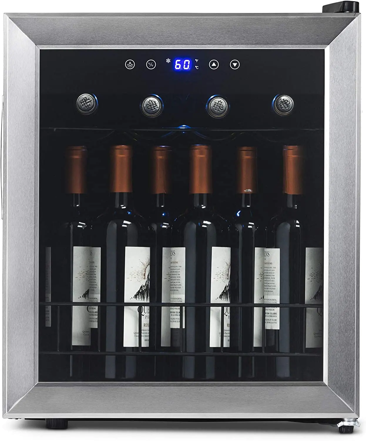 New Air 16 Bottle Freestanding Compressor Wine Fridge - Stainless Steel