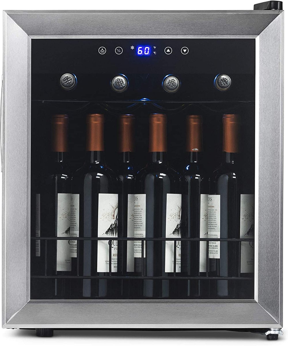 New Air 16 Bottle Freestanding Compressor Wine Fridge - Stainless Steel