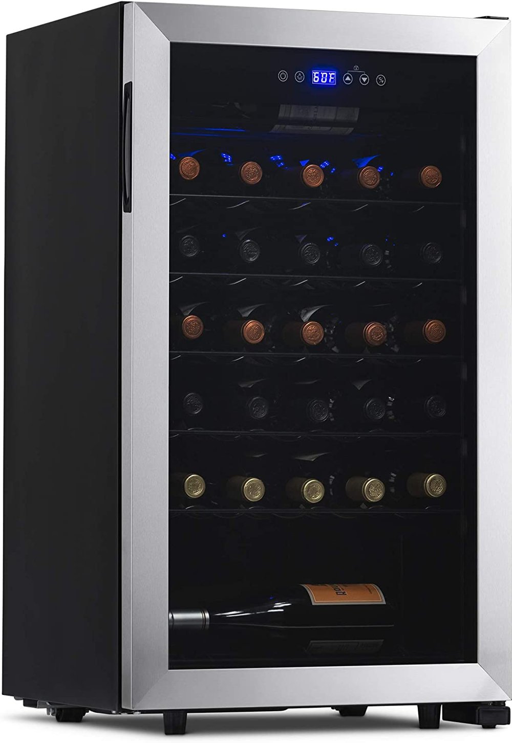 New Air 33 Bottle Freestanding Compressor Wine Fridge - Stainless Steel