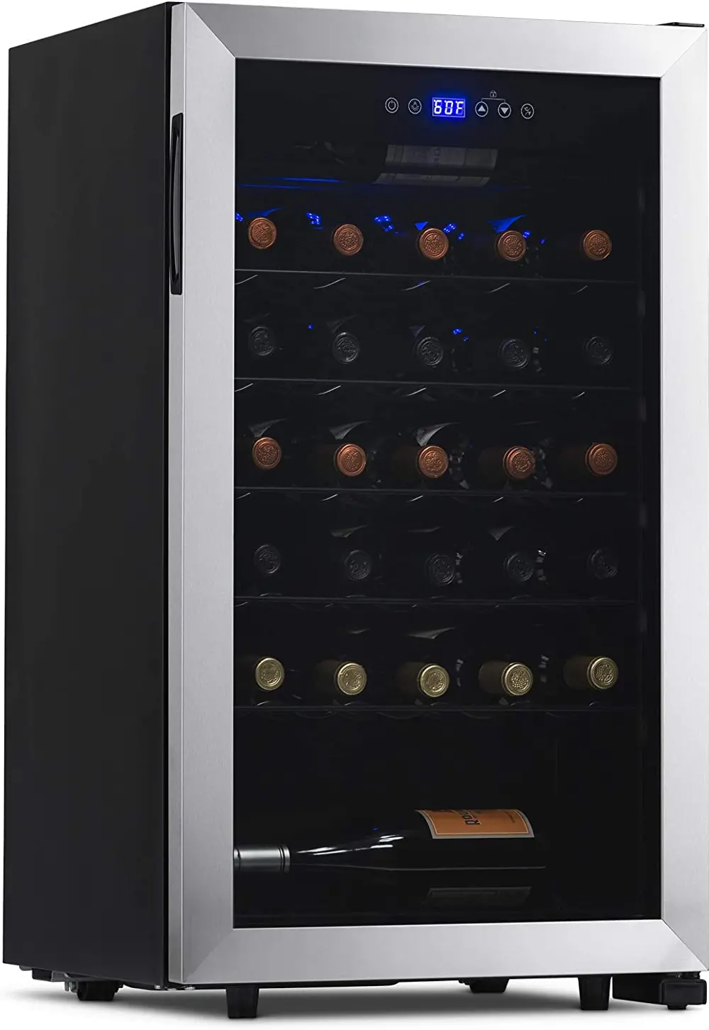 NWC033SS01 NewAir 33 Bottle Freestanding Compressor Wine Fridge - Stainless Steel-1