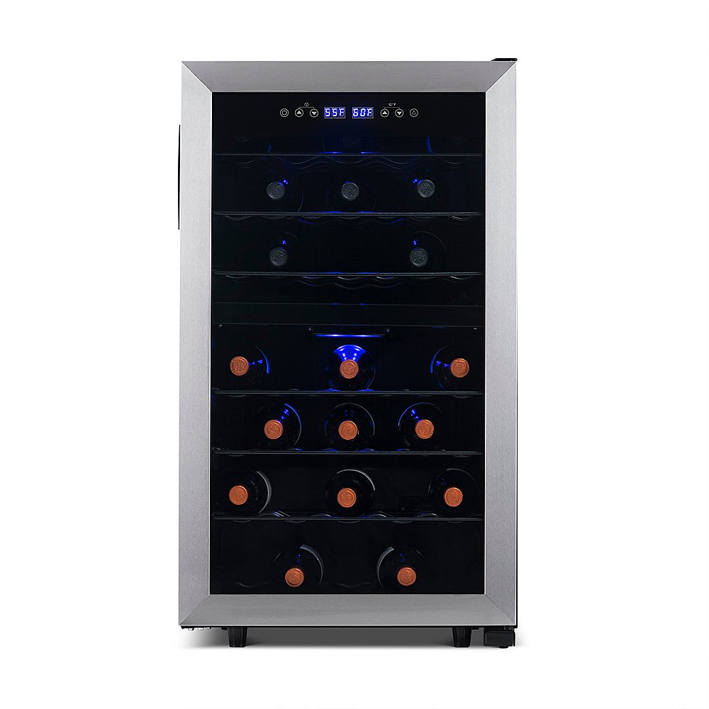 New Air Freestanding 43 Bottle Dual Zone Compressor Wine Fridge -...