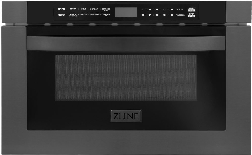 ZLINE 1.2 cu ft Built In Microwave Drawer - Black Stainless Steel