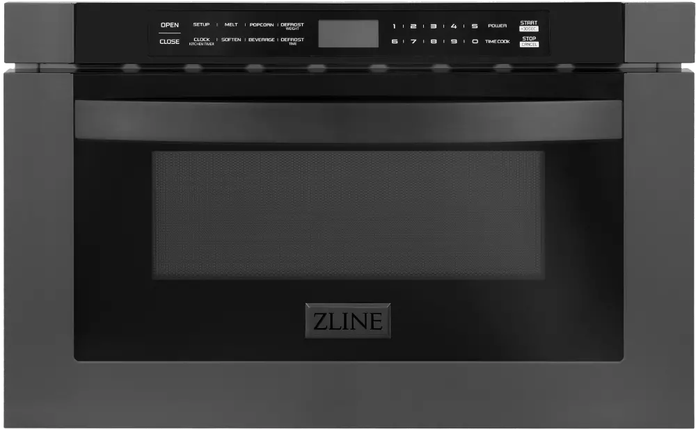 MWD-1-BS ZLINE 1.2 cu ft Built In Microwave Drawer - Black Stainless Steel-1