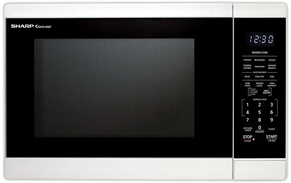 SMC1461HW Sharp 1.4 cu ft Countertop Microwave - White-1