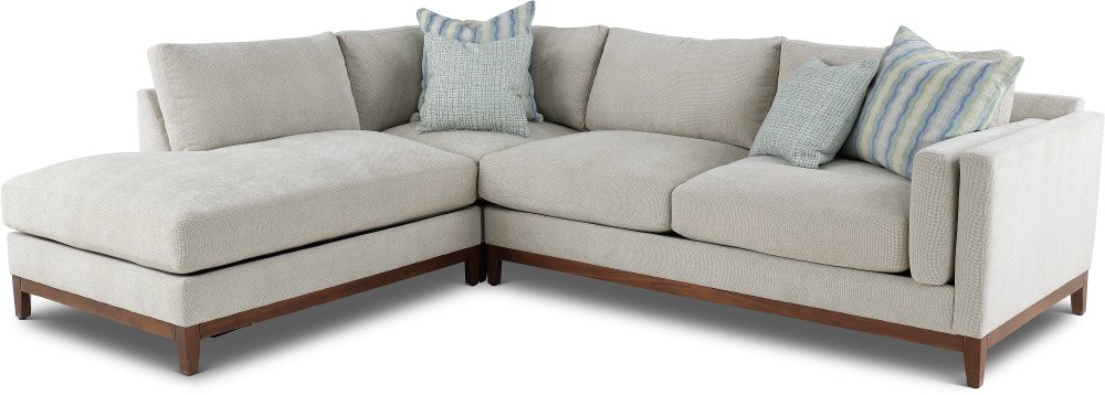 Kelsey Dove Beige 3 Piece Sectional