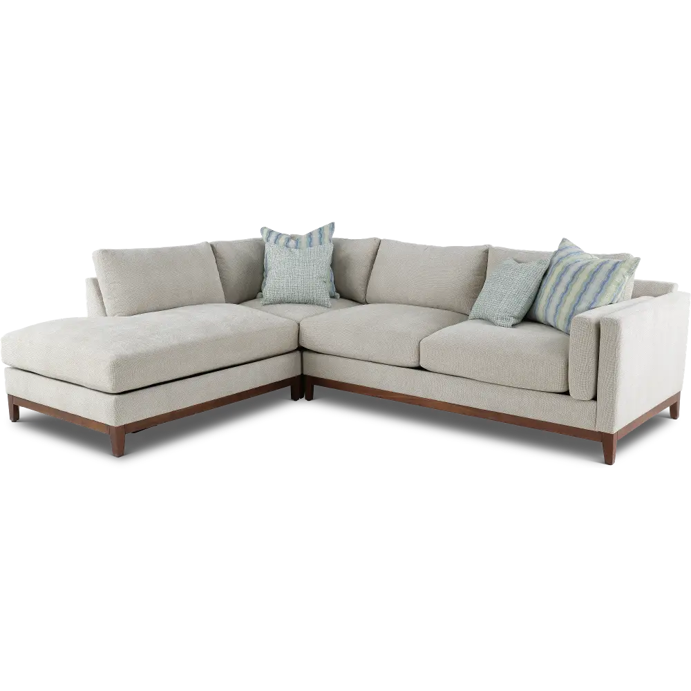 Kelsey Dove Beige 3 Piece Sectional | RC Willey