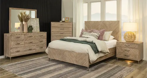 Morgan Acacia Wood King Bed