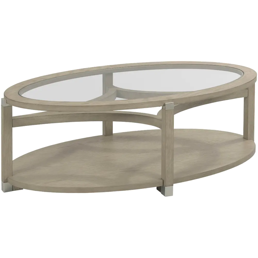 Solstice Soft Beige Oval Coffee Table-1