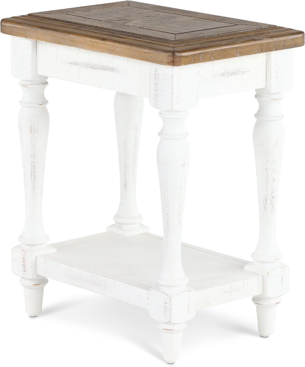 Augusta White Chairside Table-1