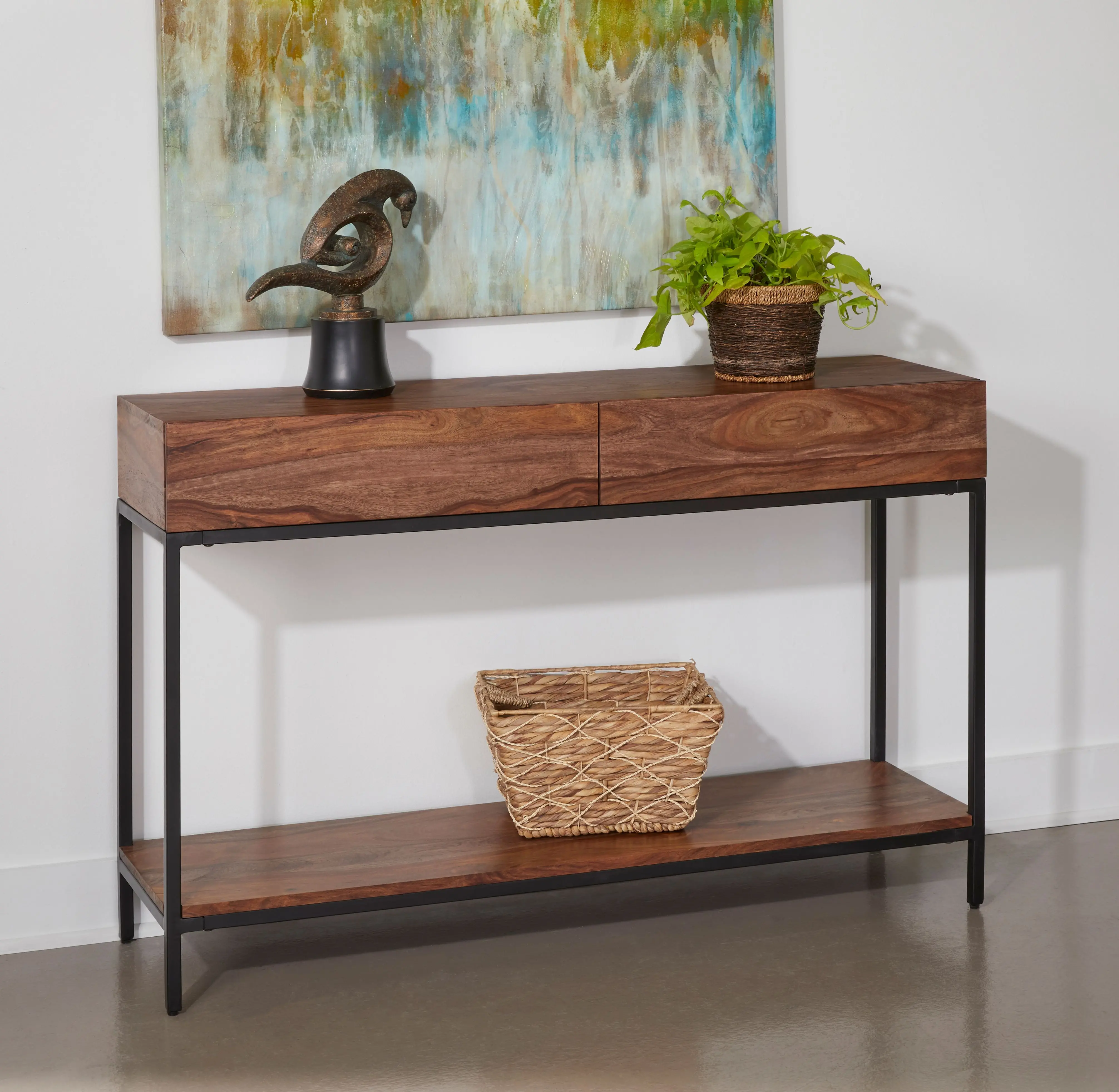 Springdale Natural Brown Console Table