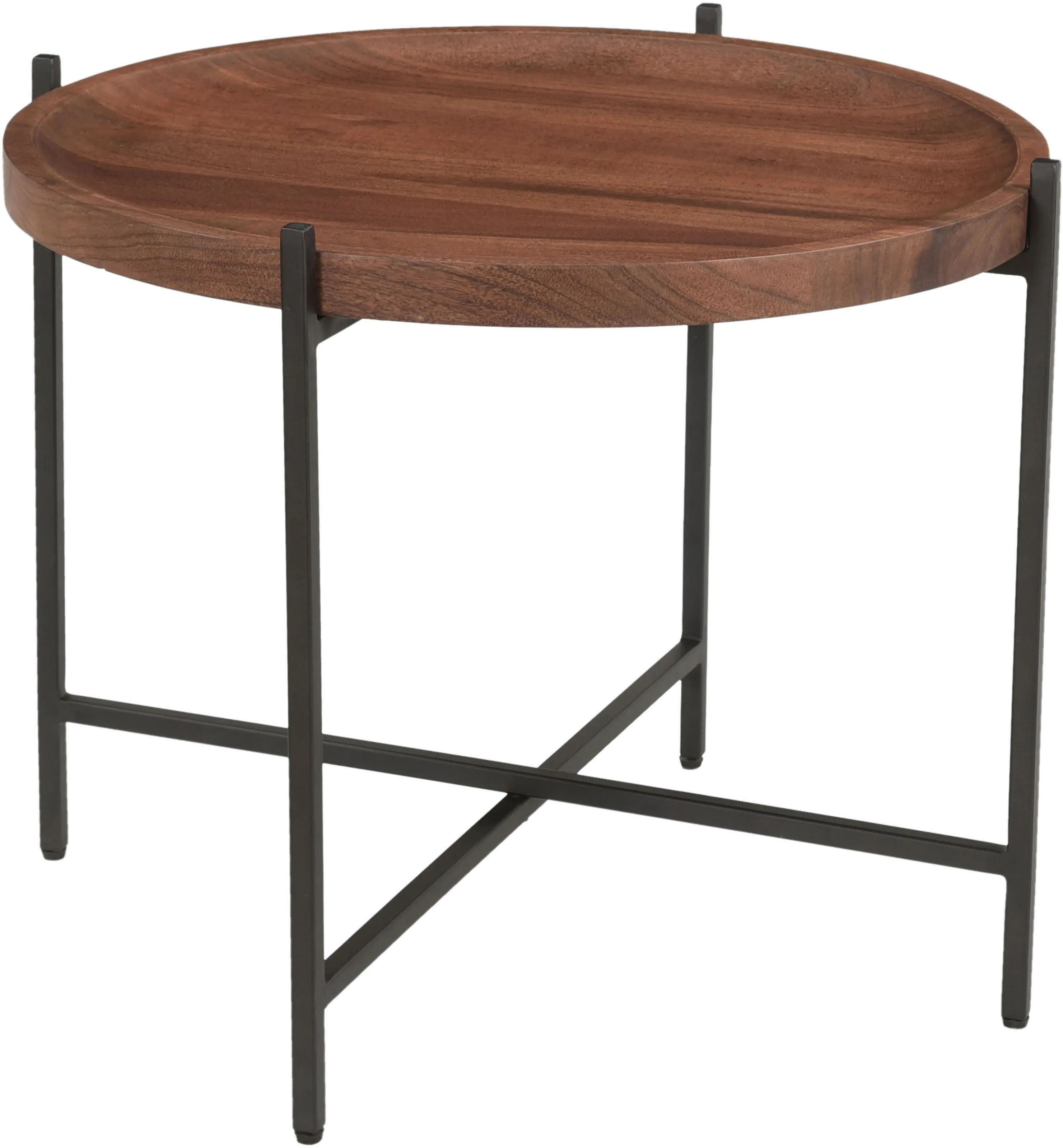 Huntly Brown Round Side Table
